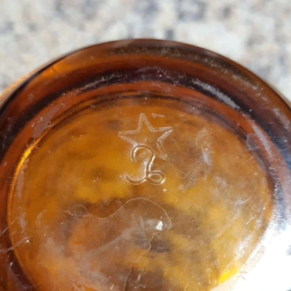 Vintage mid-century Libbey gold juice glasses